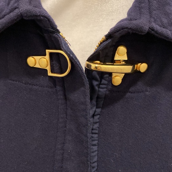 Lauren Ralph Lauren knit zip up jacket Gold details size P/M - Picture 2 of 12